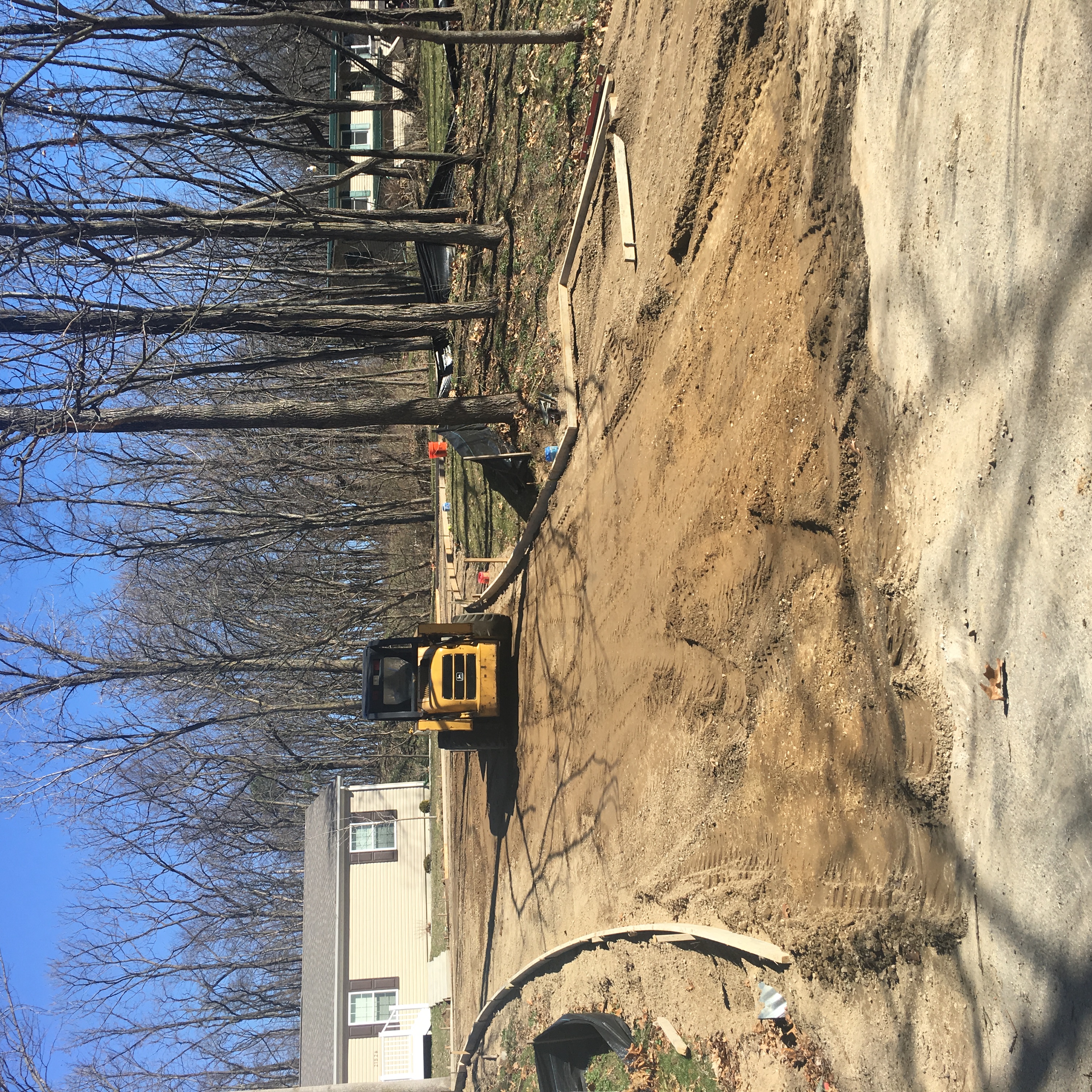 Residential concrete driveway installation at Klinger Lake near Sturgis Michigan