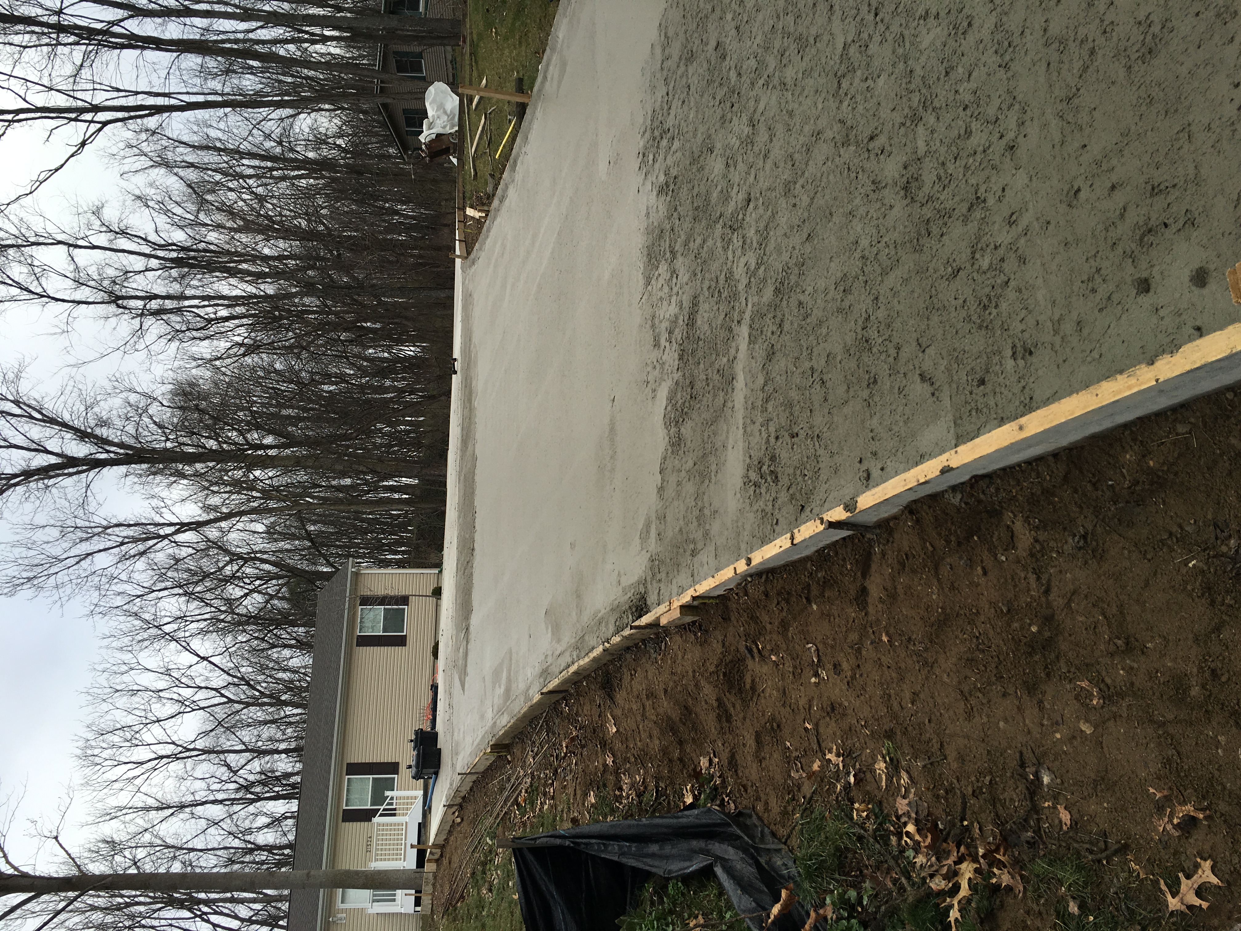 Custom concrete driveway completed by Marc Todd Concrete in Sturgis Michigan