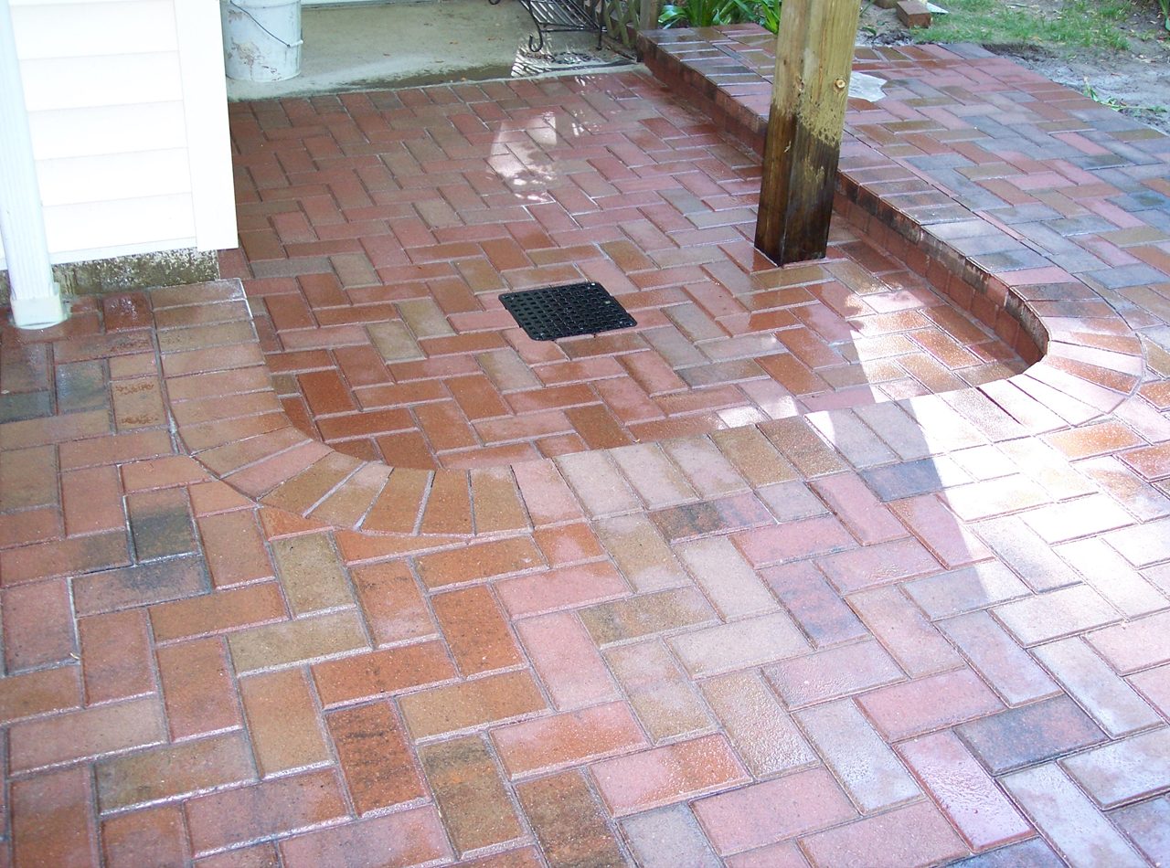 image of porch in concrete pavers