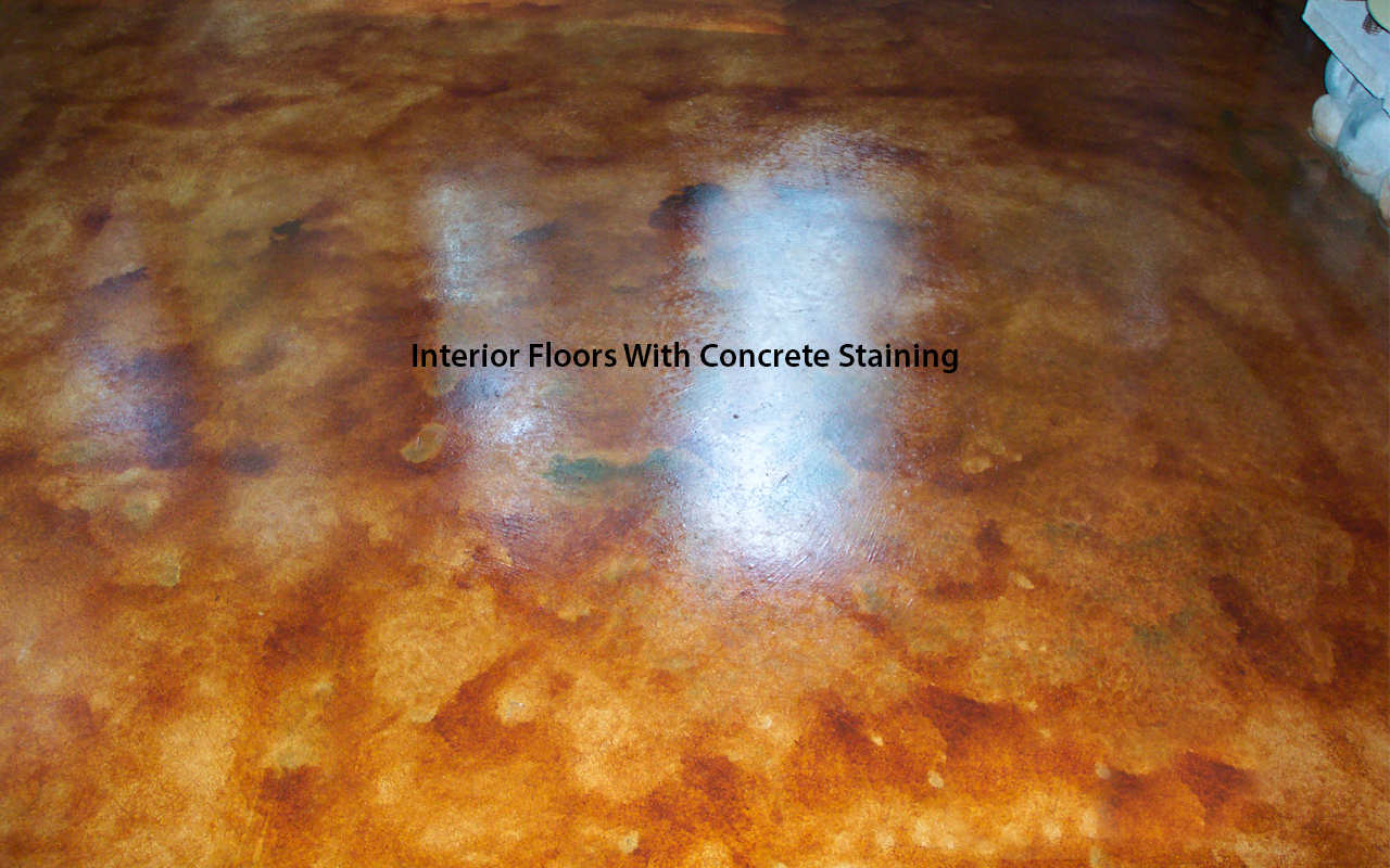 stained concrete patio