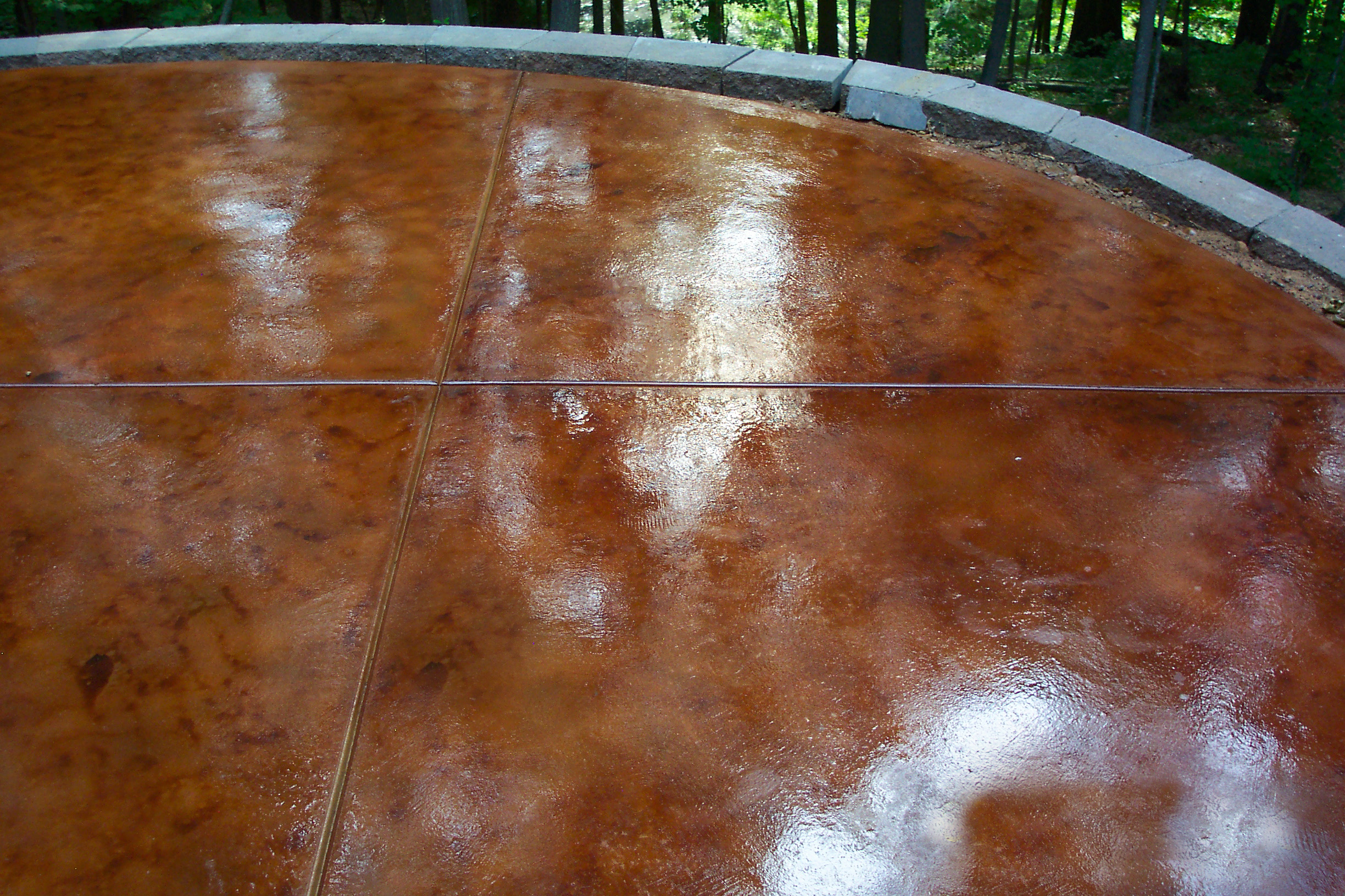 concrete staining outdoor patio